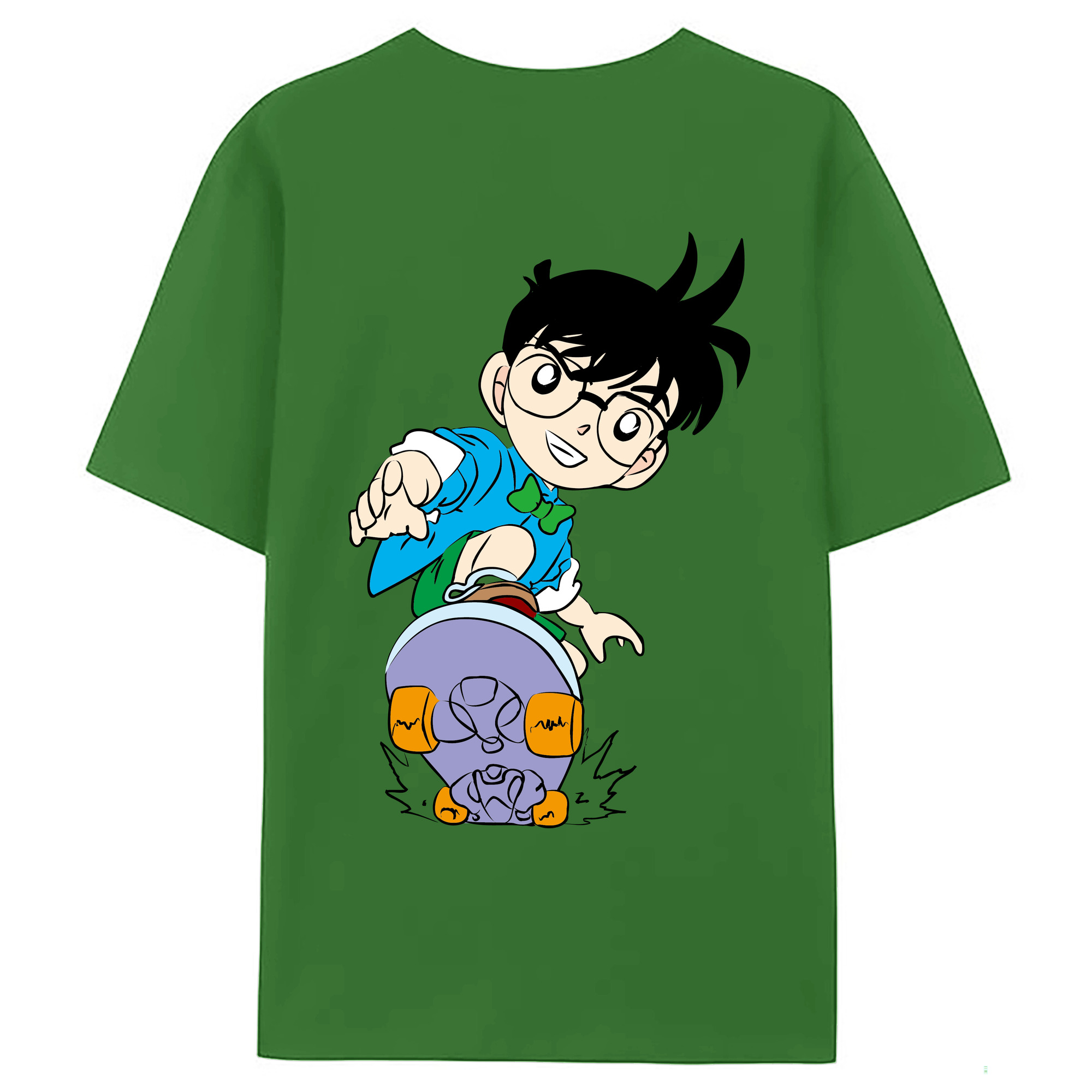 （画像用） 名探偵コナン 江戸川 コナン Detective Conan Conan Edogawa レディース半袖Tシャツ(バックプリント)